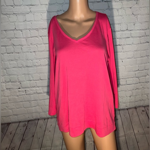 Chico's Tops - chico’s ultimate tee pink shirt size 2